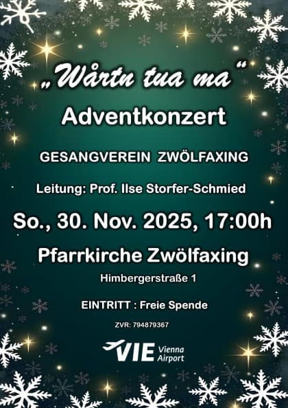 Adventkonzert des Gesangvereins Zwölfaxing